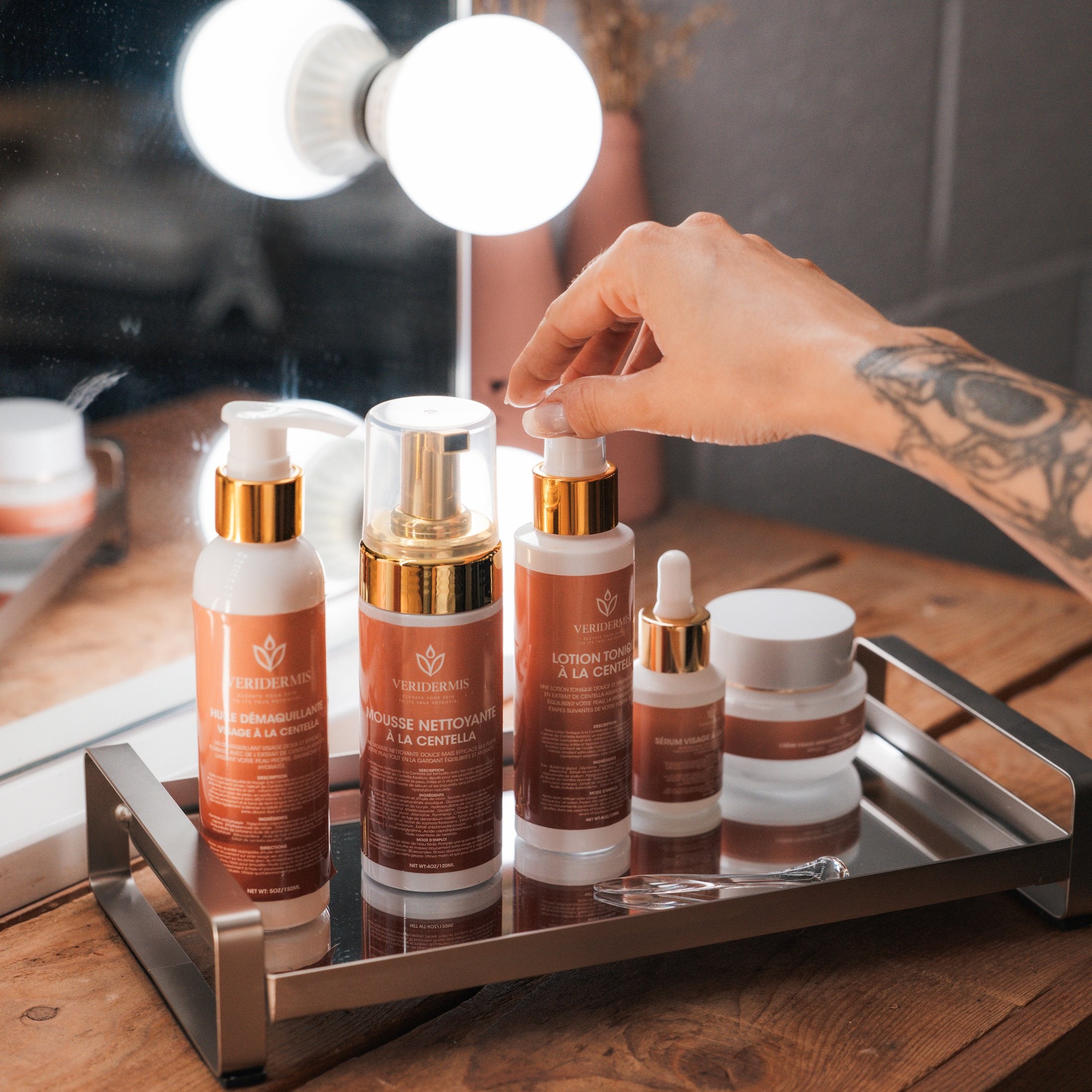 Real Veridermis Centella routine product lineup