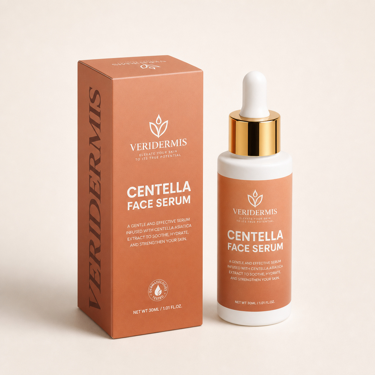 Centella Face Serum bottle and box